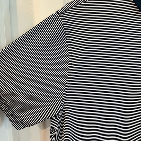 Under Armour Men's Striped Polo Golf Shirt - Navy and White - Picture 4 of 5